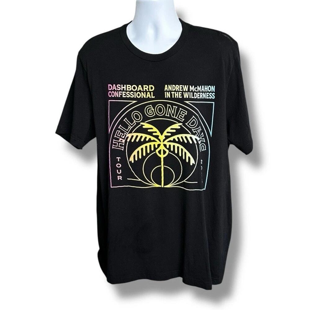 Dashboard Confessional Andrew McMahon Hello Gone Days Tour T-shirt Black 2XL